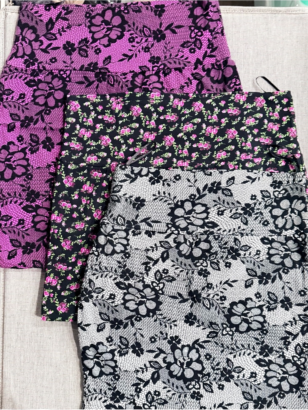 STORE CLOSEOUT SALE!!!!
Floral Print Skirts - Pink, Black, White